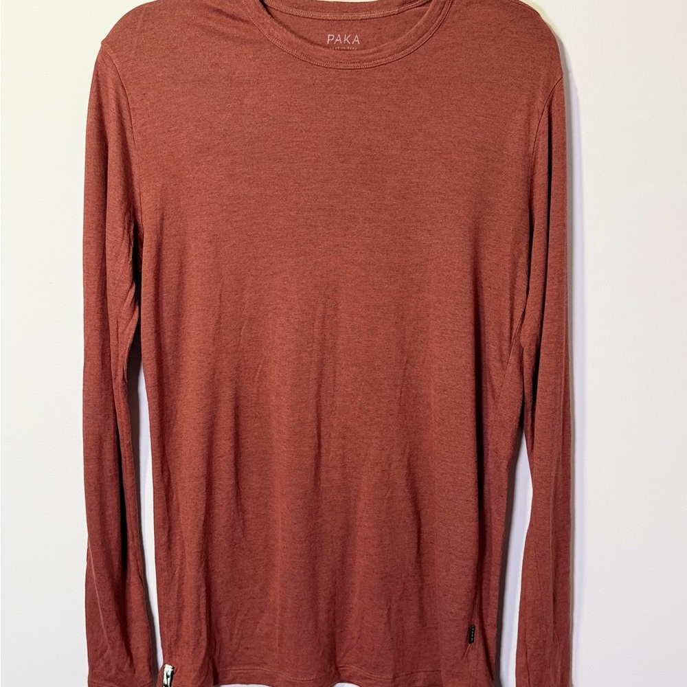 PAKA Men's Aire/Baselayer Long-sleeve Shirt, Clay, XS